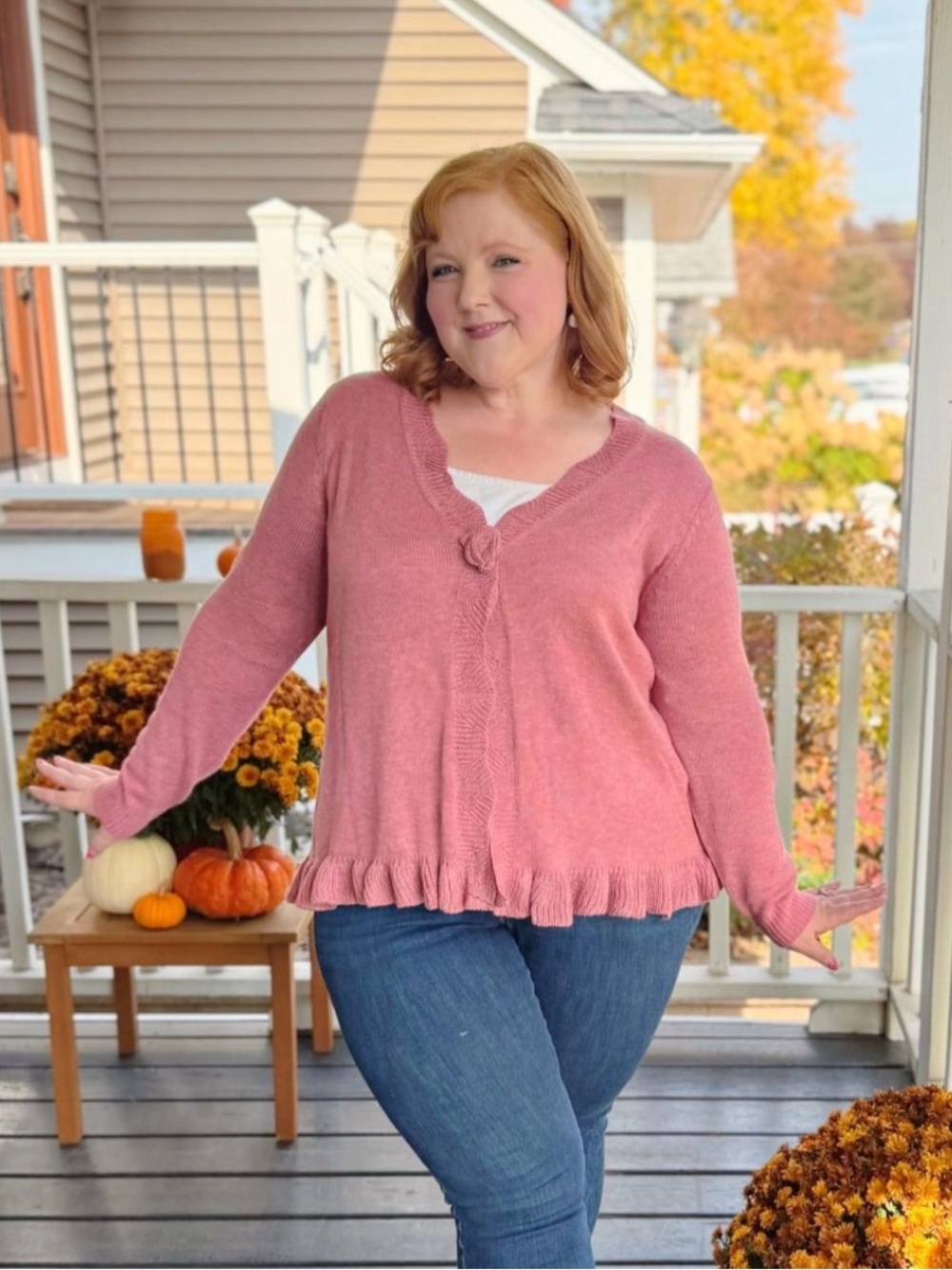 BloomChic Rosette Cardigan